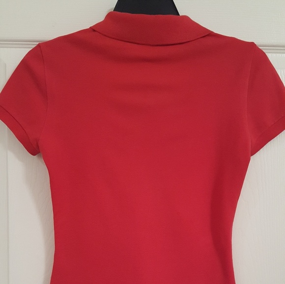 Red Lacoste fitted polo shirt - Picture 3 of 3